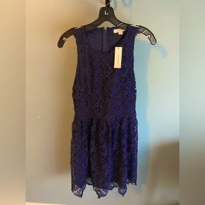 francesca’s Lace Navy Blue Dress Size Medium